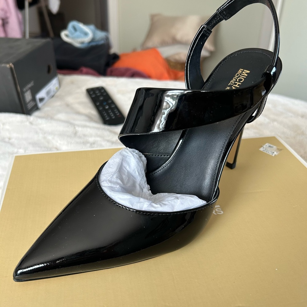 Michael Kors Black Slingback Heels